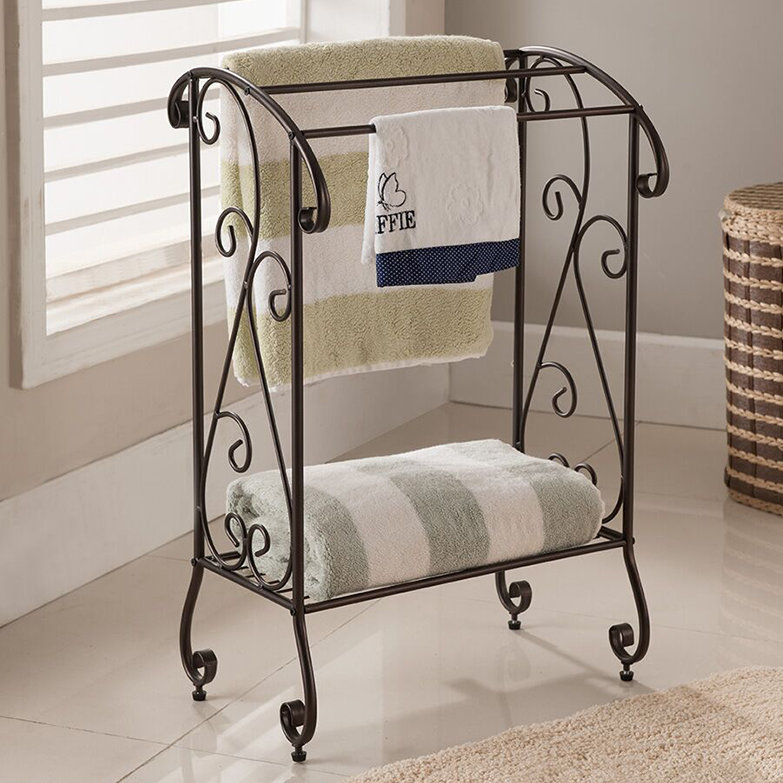 InRoom Designs Free Standing Towel Rack & Reviews Wayfair